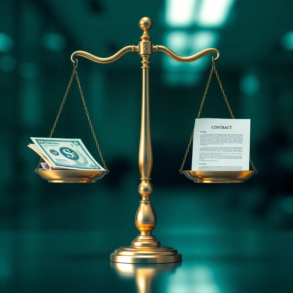 Scale with money and contract